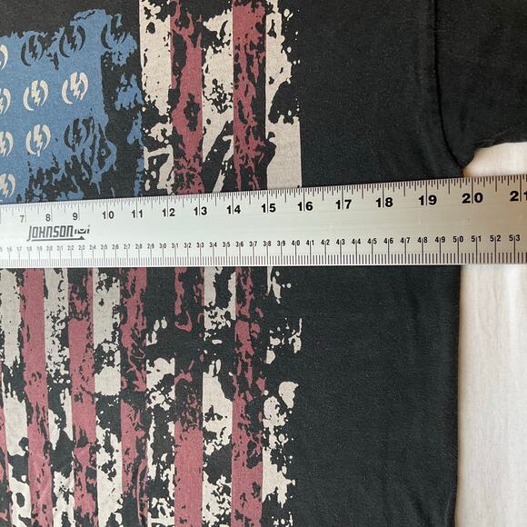 Electric  (visual evolution) Men T-shirt size M Short Sleeve American Flag Gray - Picture 3 of 7